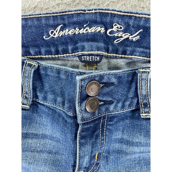 American Eagle Outfitters Artist Boot Stretch Jeans Women's Size 8 Blue Regular - Picture 6 of 10